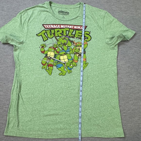Teenage Mutant Ninja Turtles Green Heathered Graphic T-Shirt Nickelodeon  Mens L - Picture 8 of 10